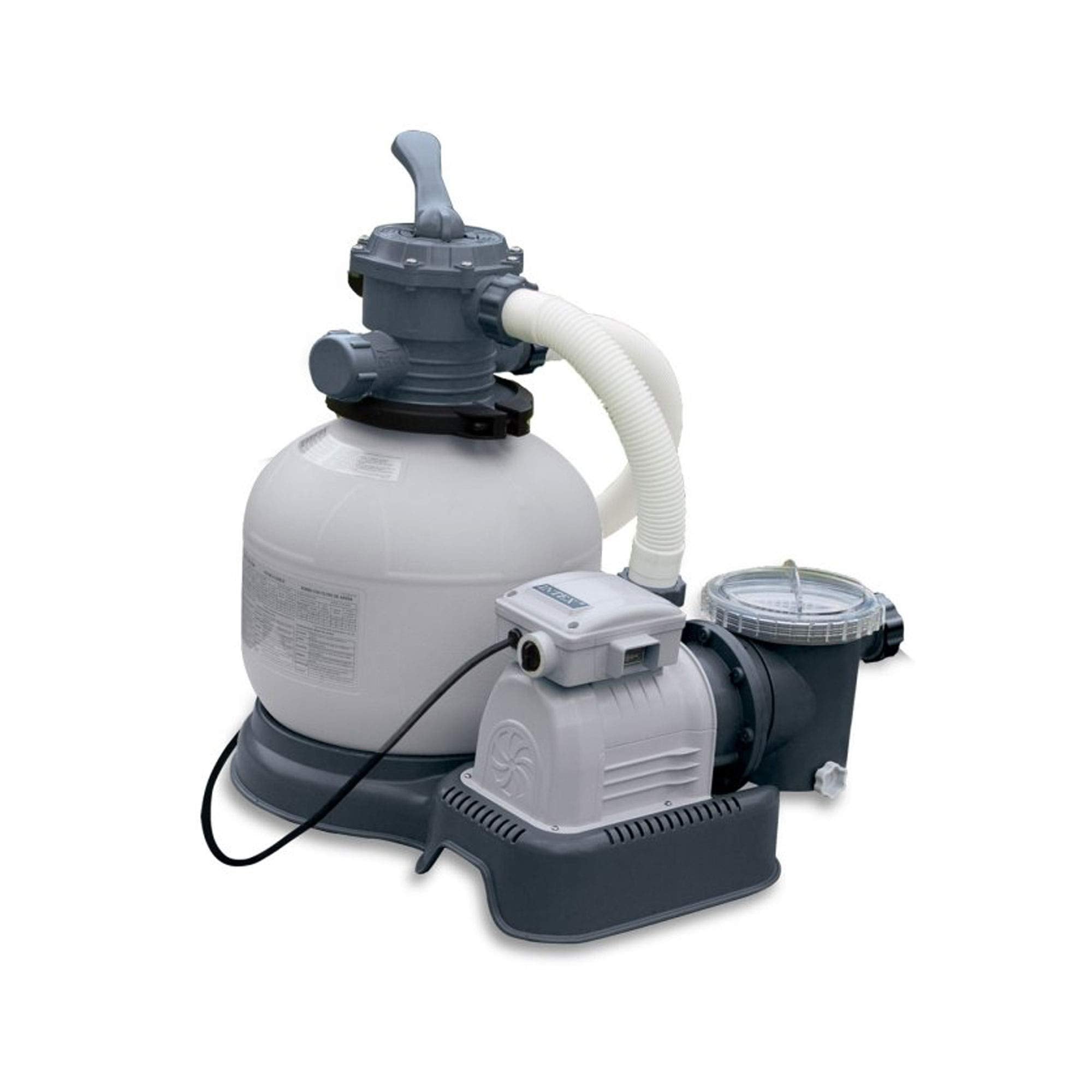 Intex Krystal Clear 2800 GPH sand filter pump with GFCI, front view