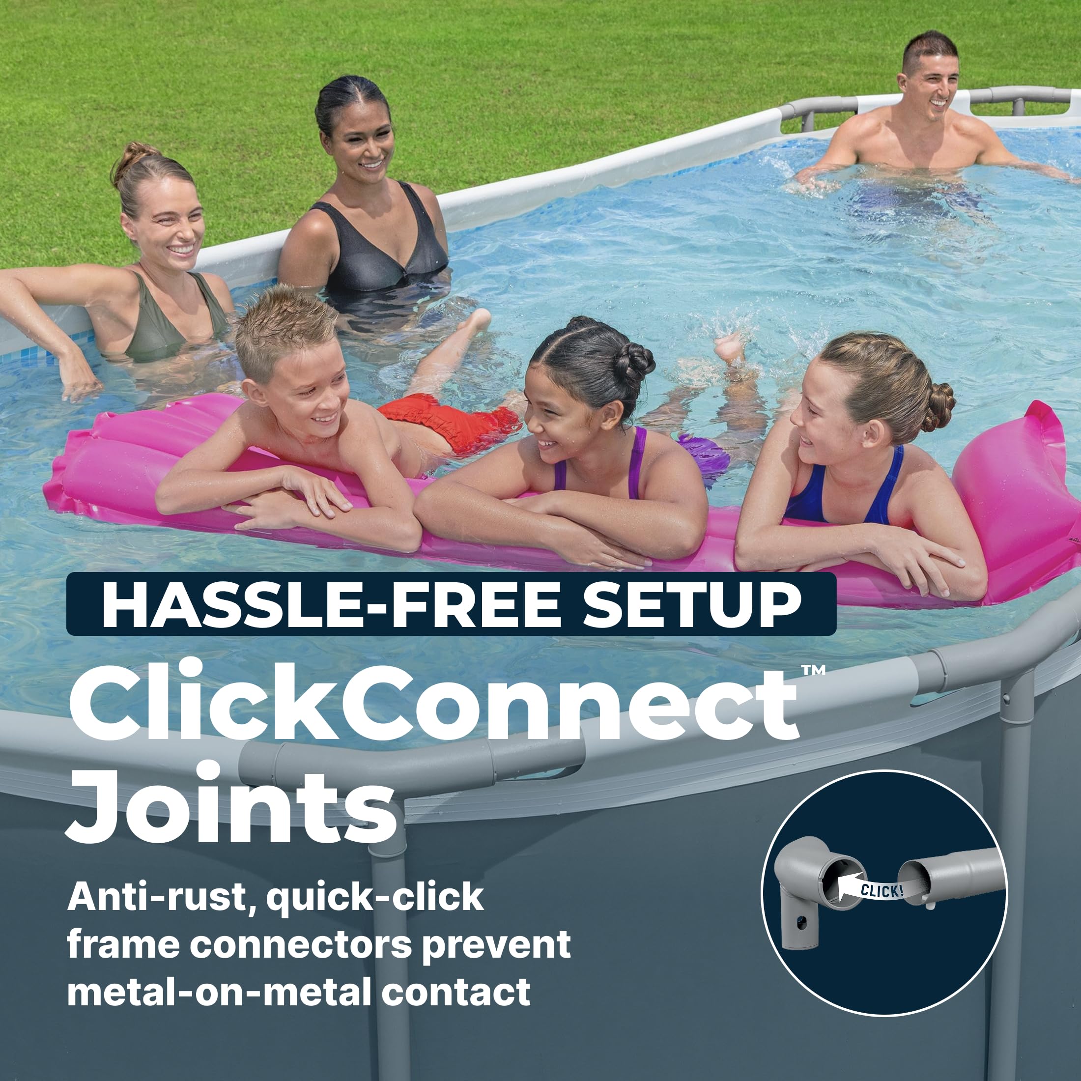 Bestway ClickConnect anti-rust quick-click frame connectors