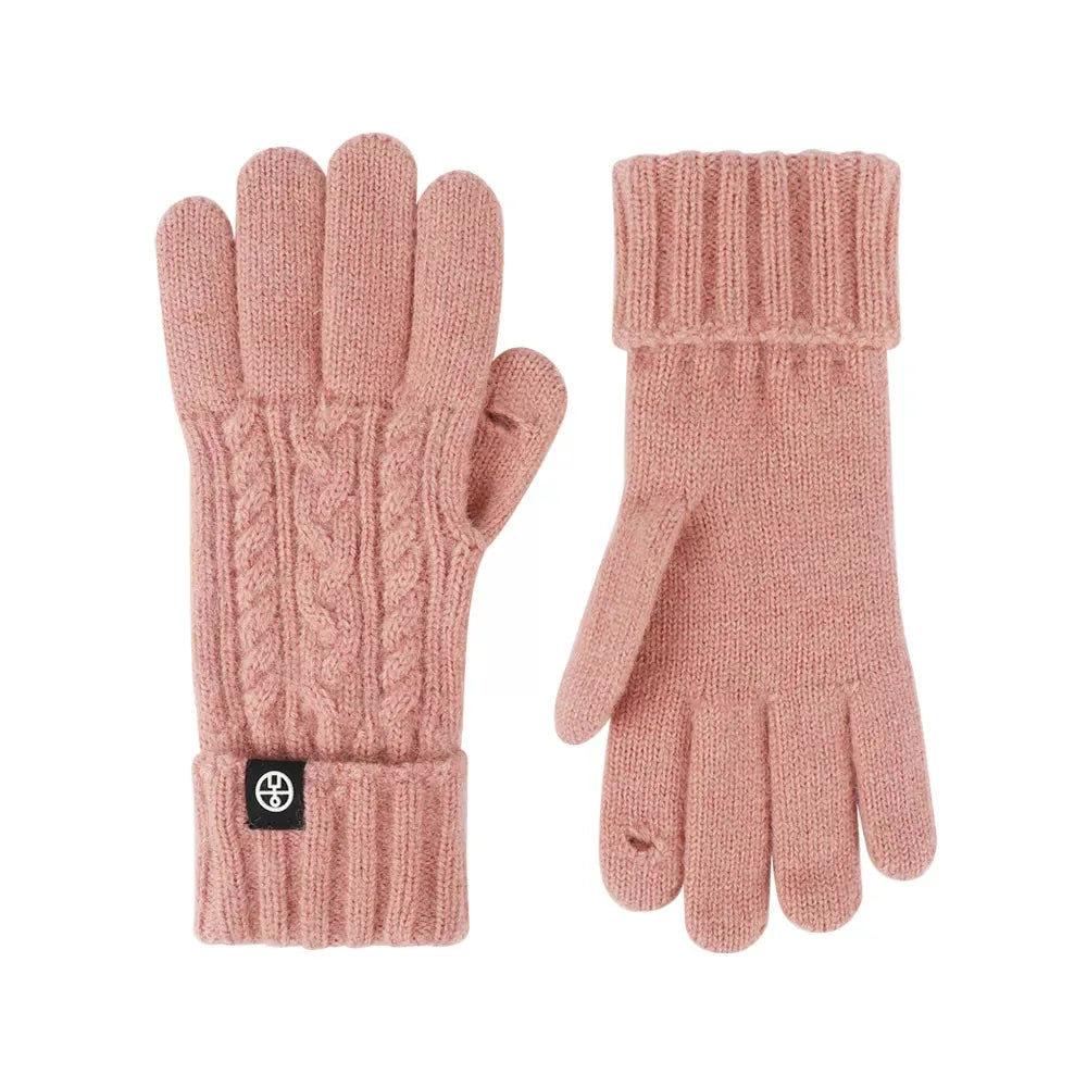 Cable Knit Touchscreen Gloves, 9 Inch - image 1