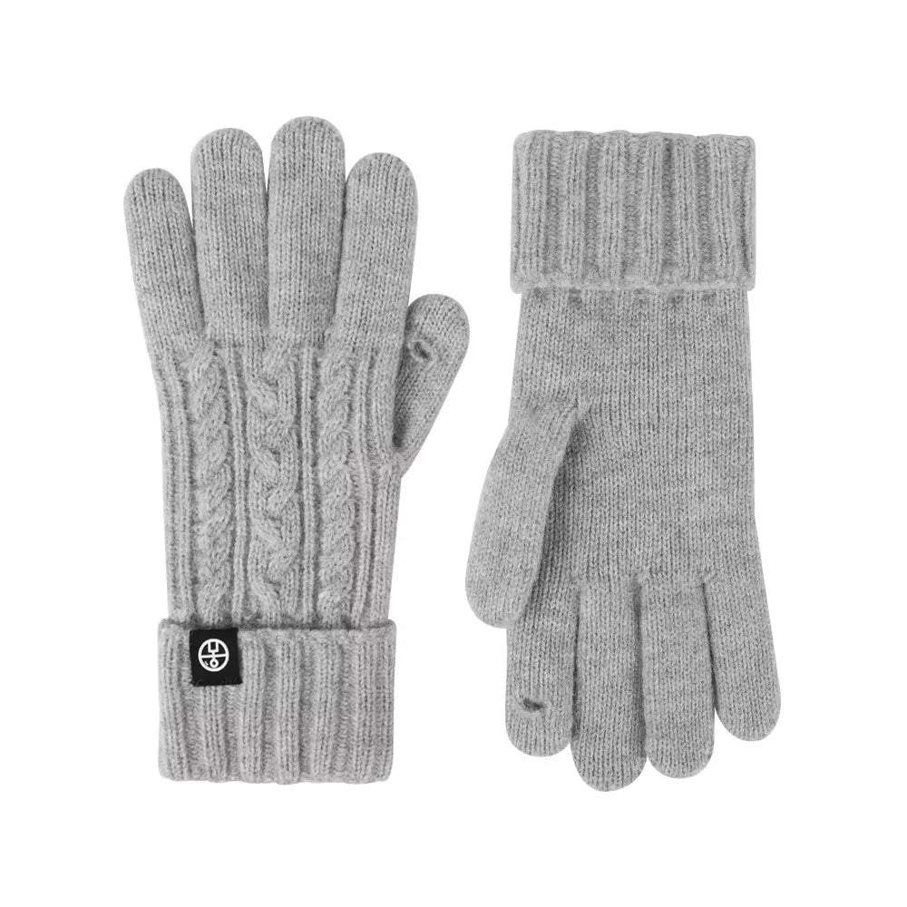 Cable Knit Touchscreen Gloves, 9 Inch - image 6