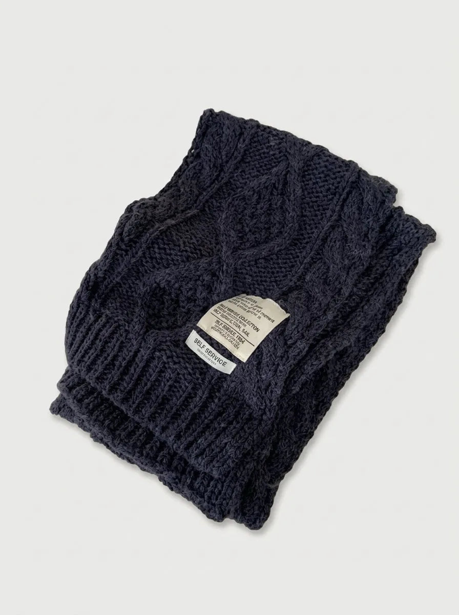 Chunky Cable Knit Wool Scarf, 59 Inch - image 10