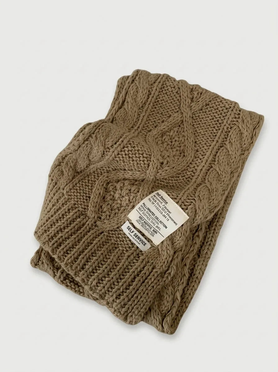 Chunky Cable Knit Wool Scarf, 59 Inch - image 4