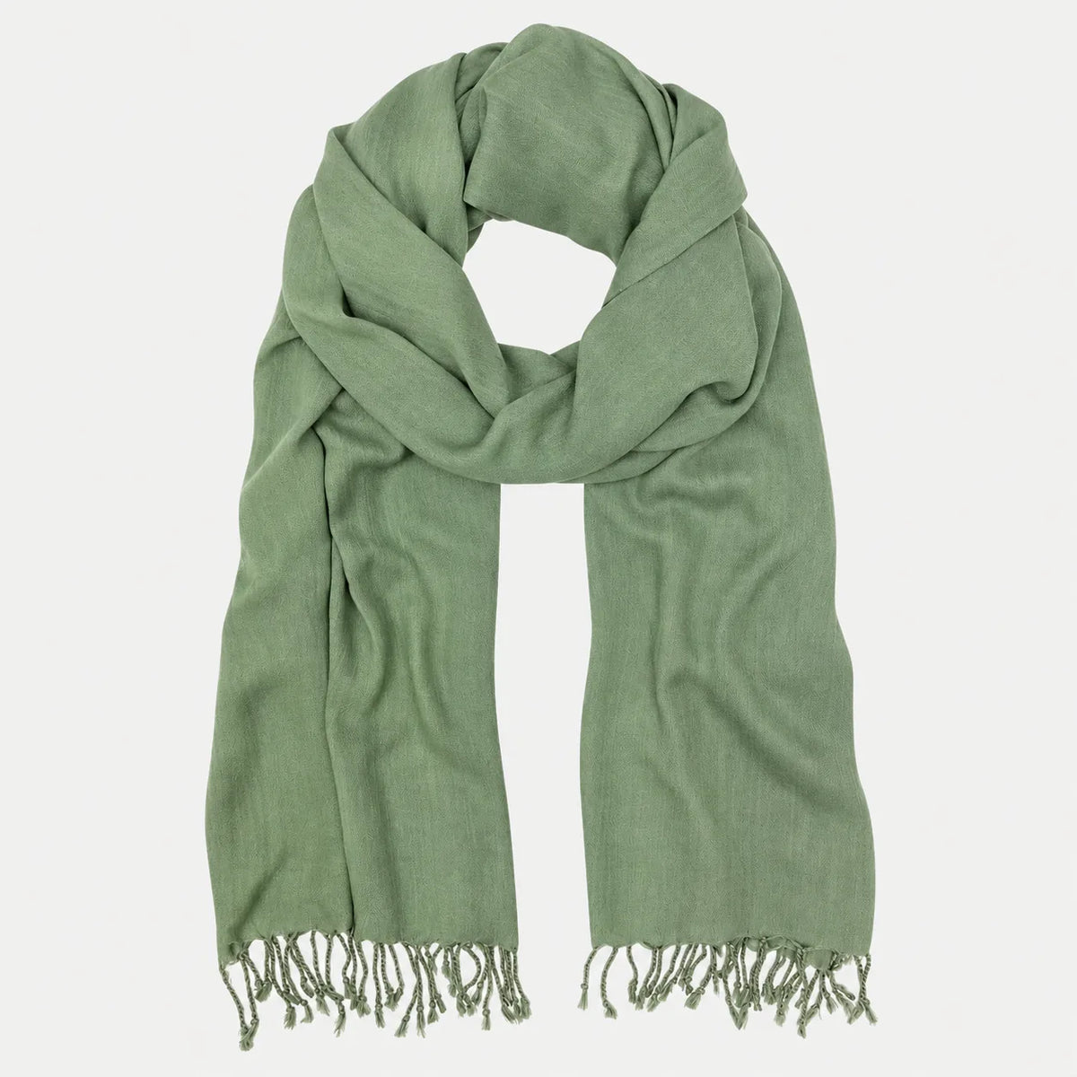 Handloom Wide Wrap Scarf with Fringe, 72 x 28 Inch - image 1
