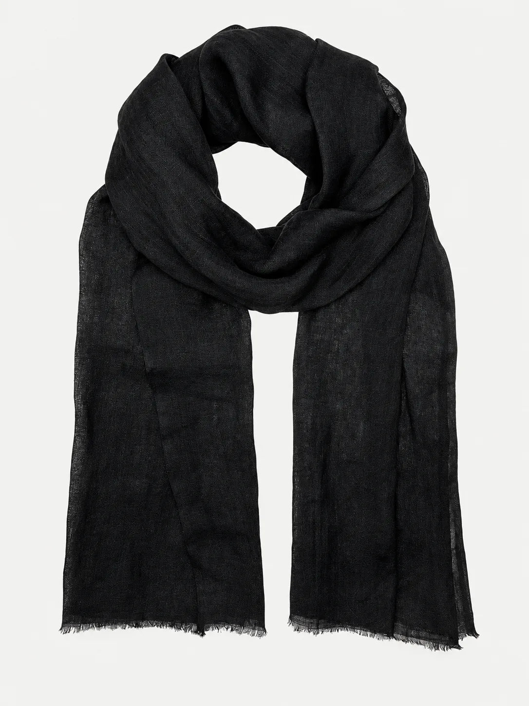 Handwoven Gauze Linen Scarf with Fringe, 79 Inch – 5 Colours - image 4