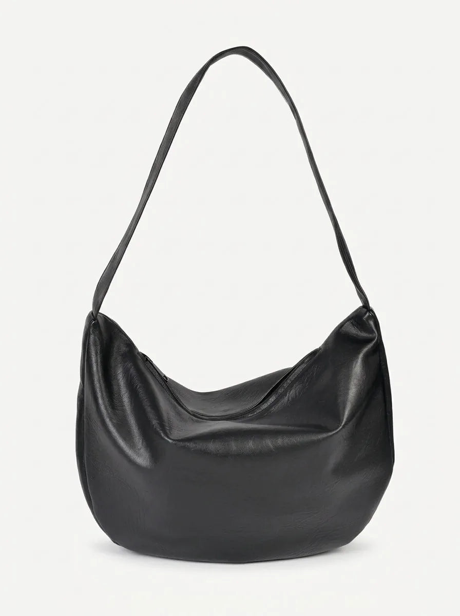 Slim Faux Leather Hobo Shoulder Bag - image 1