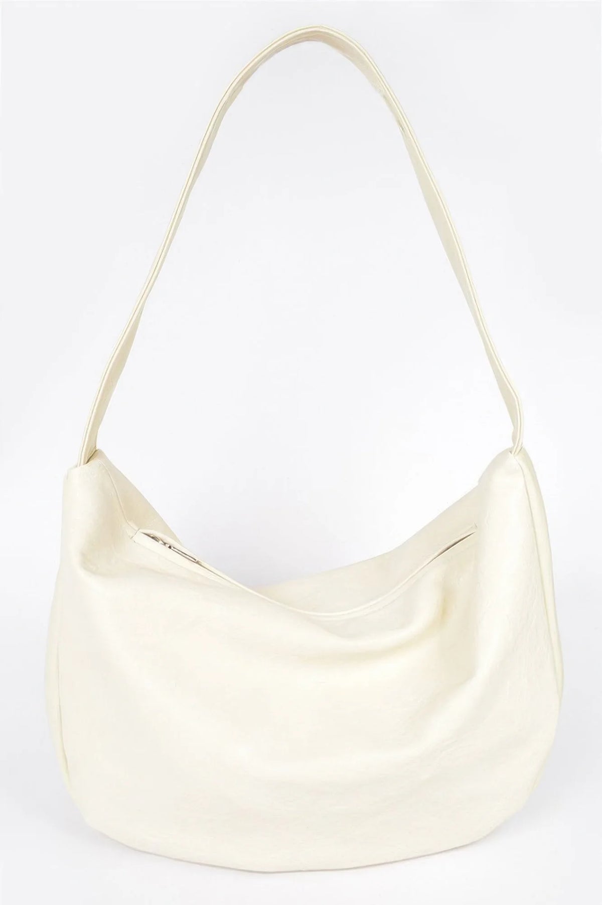 Slim Faux Leather Hobo Shoulder Bag - image 7
