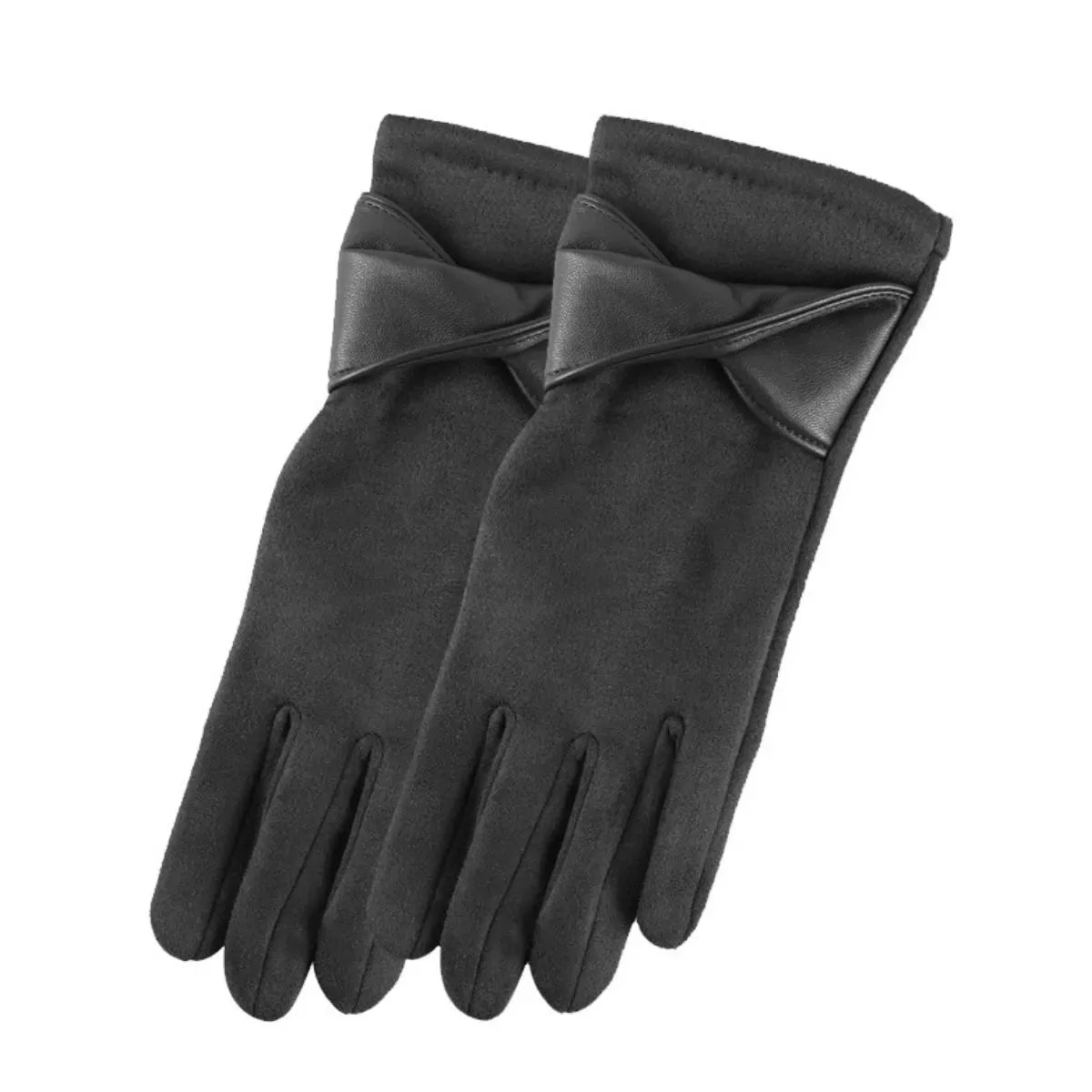 Suede Gloves with Leather Trim, 8 Inch - image 6