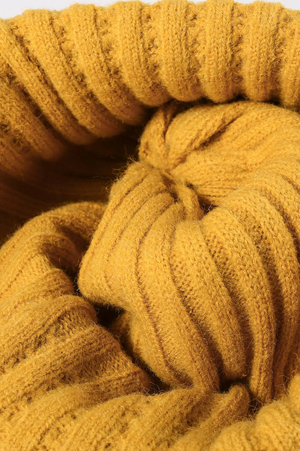 Wide Rib Knit Beanie Hat, 9.5 Inch - image 4