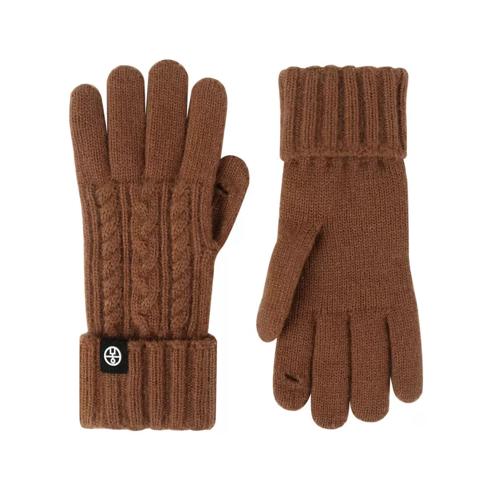 Cable Knit Touchscreen Gloves, 9 Inch - image 3