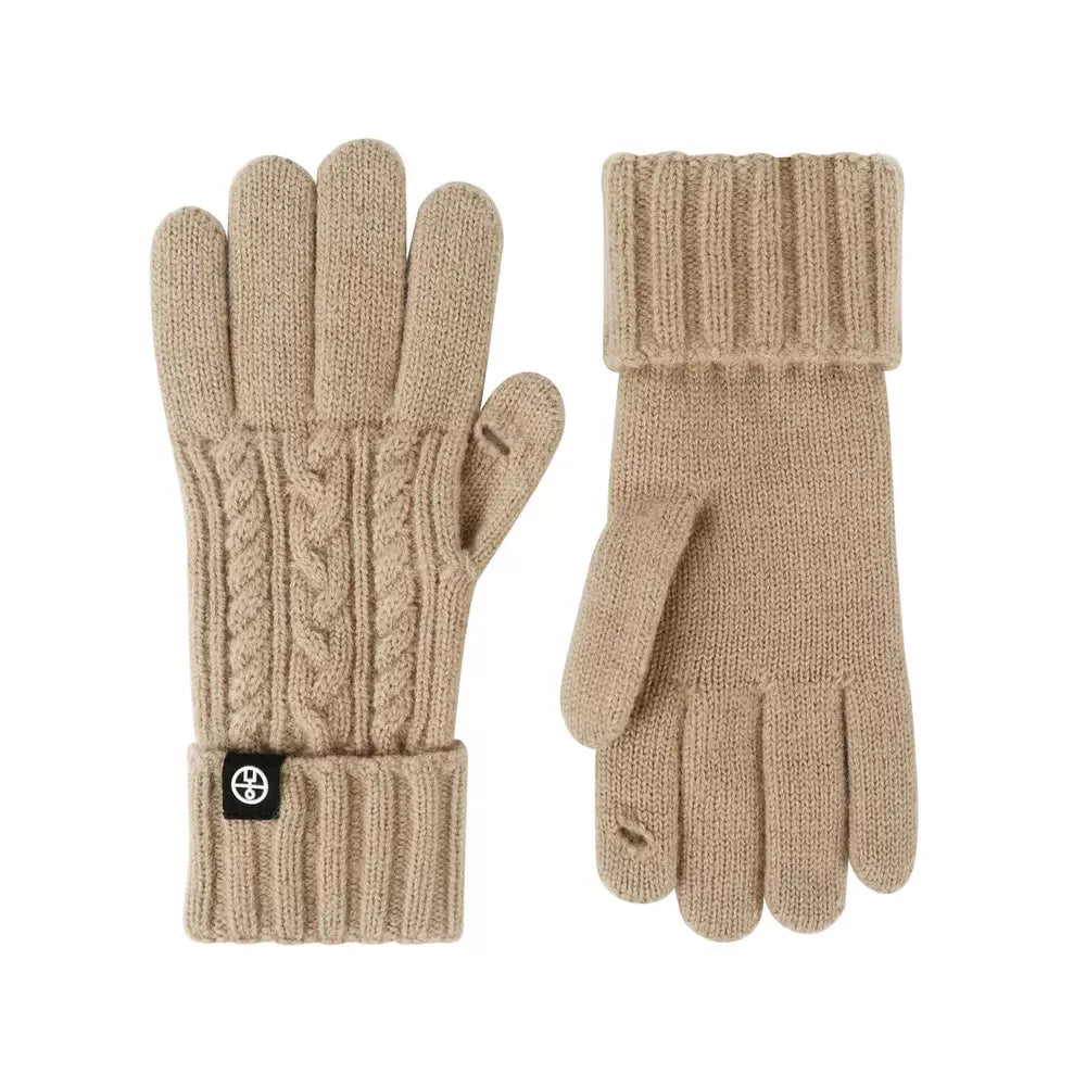 Cable Knit Touchscreen Gloves, 9 Inch - image 7