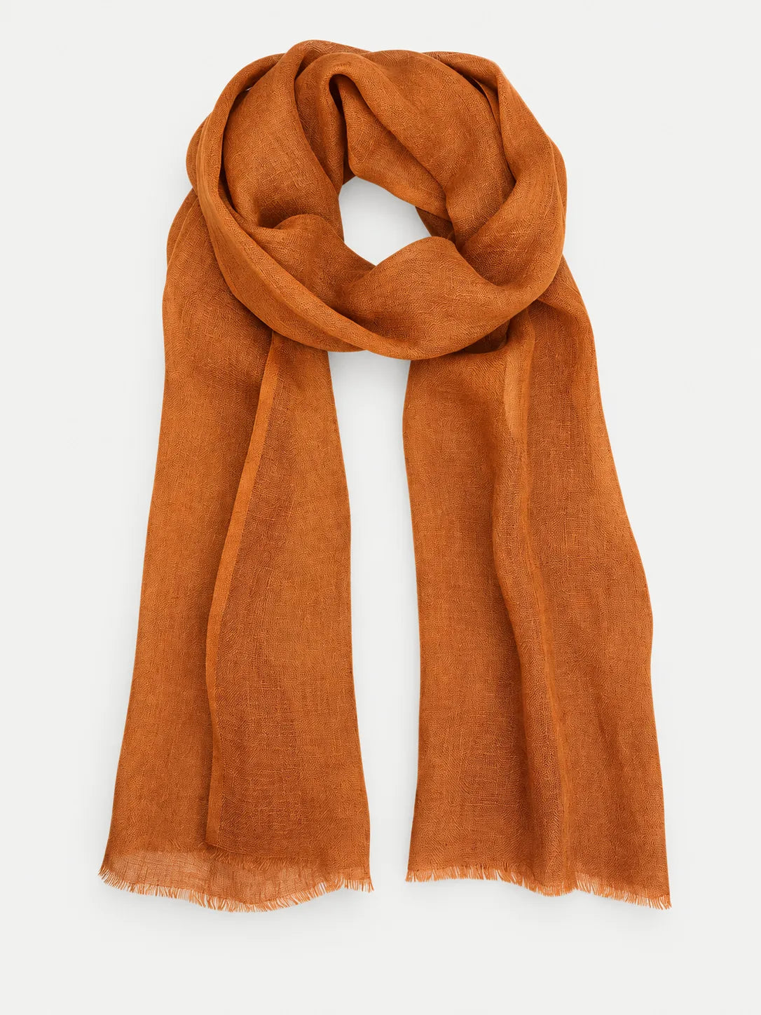 Handwoven Gauze Linen Scarf with Fringe, 79 Inch – 5 Colours - image 1