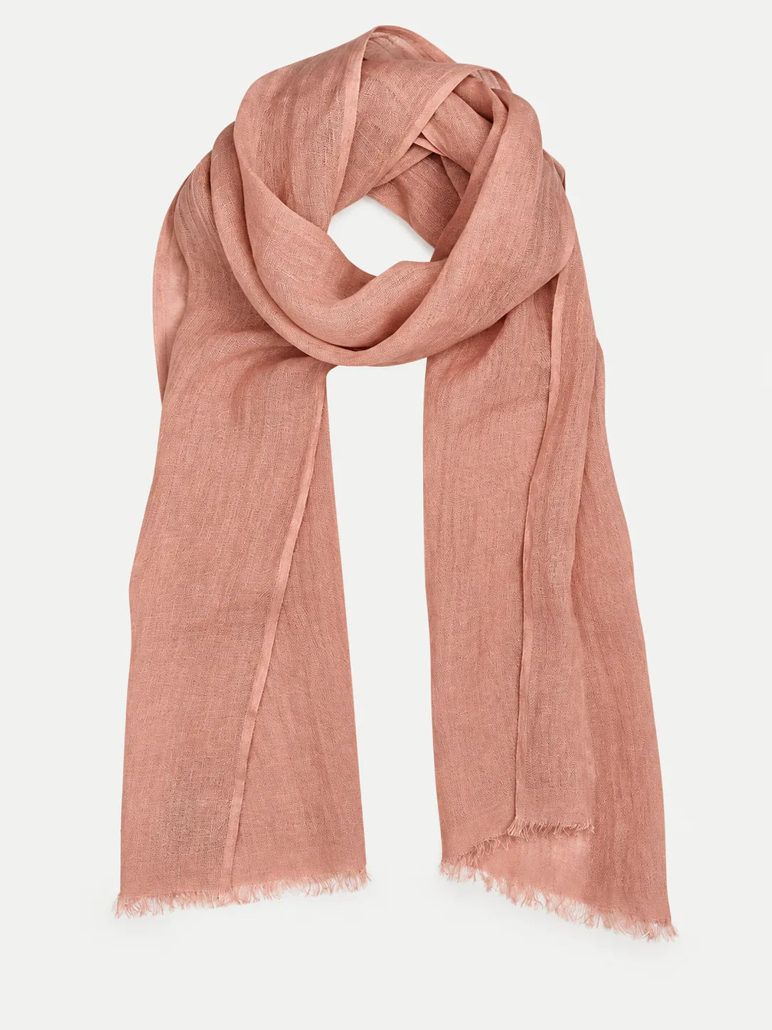 Handwoven Gauze Linen Scarf with Fringe, 79 Inch – 5 Colours - image 3