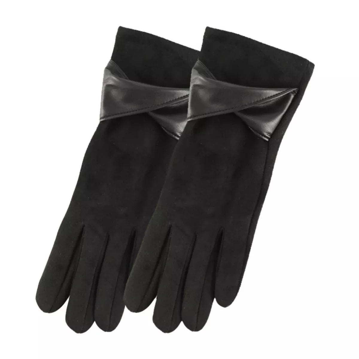 Suede Gloves with Leather Trim, 8 Inch - image 2