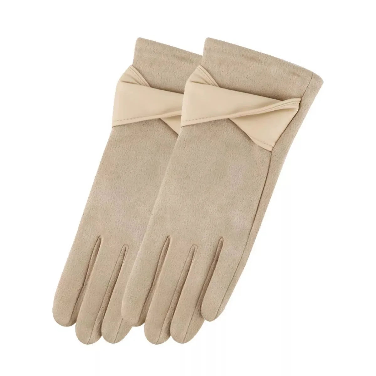 Suede Gloves with Leather Trim, 8 Inch - image 5