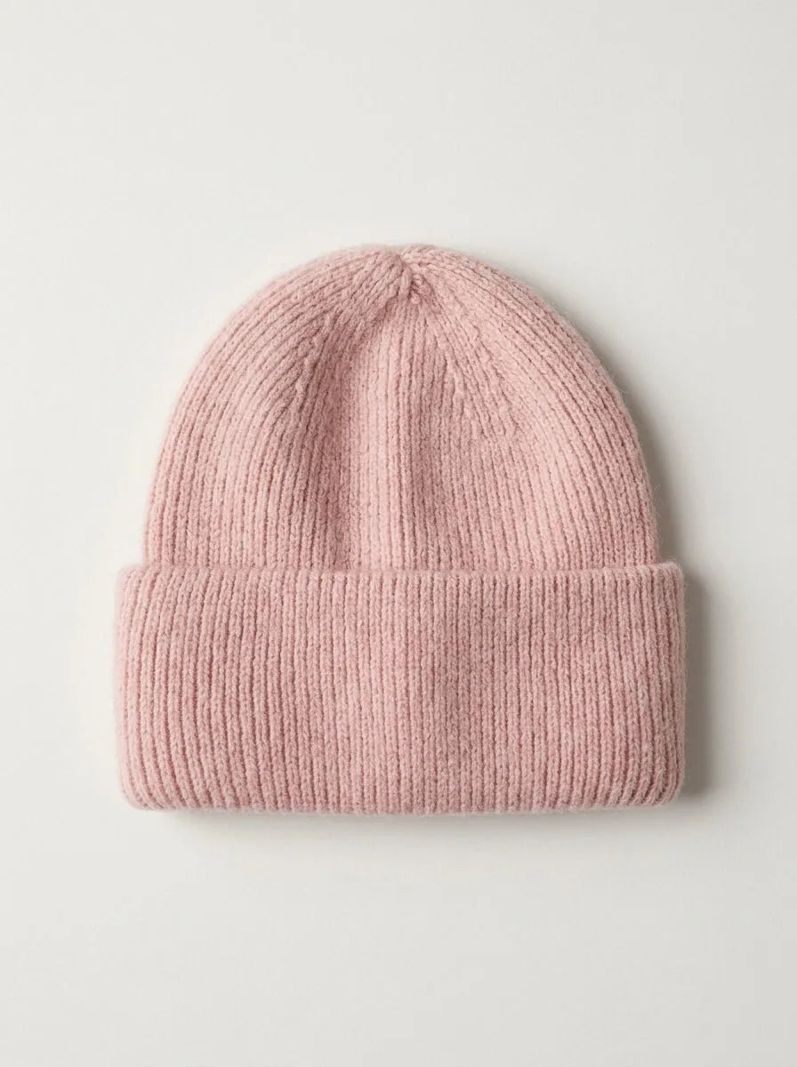Warm Knit Cuffed Beanie Hat, 9.8 Inch - image 1