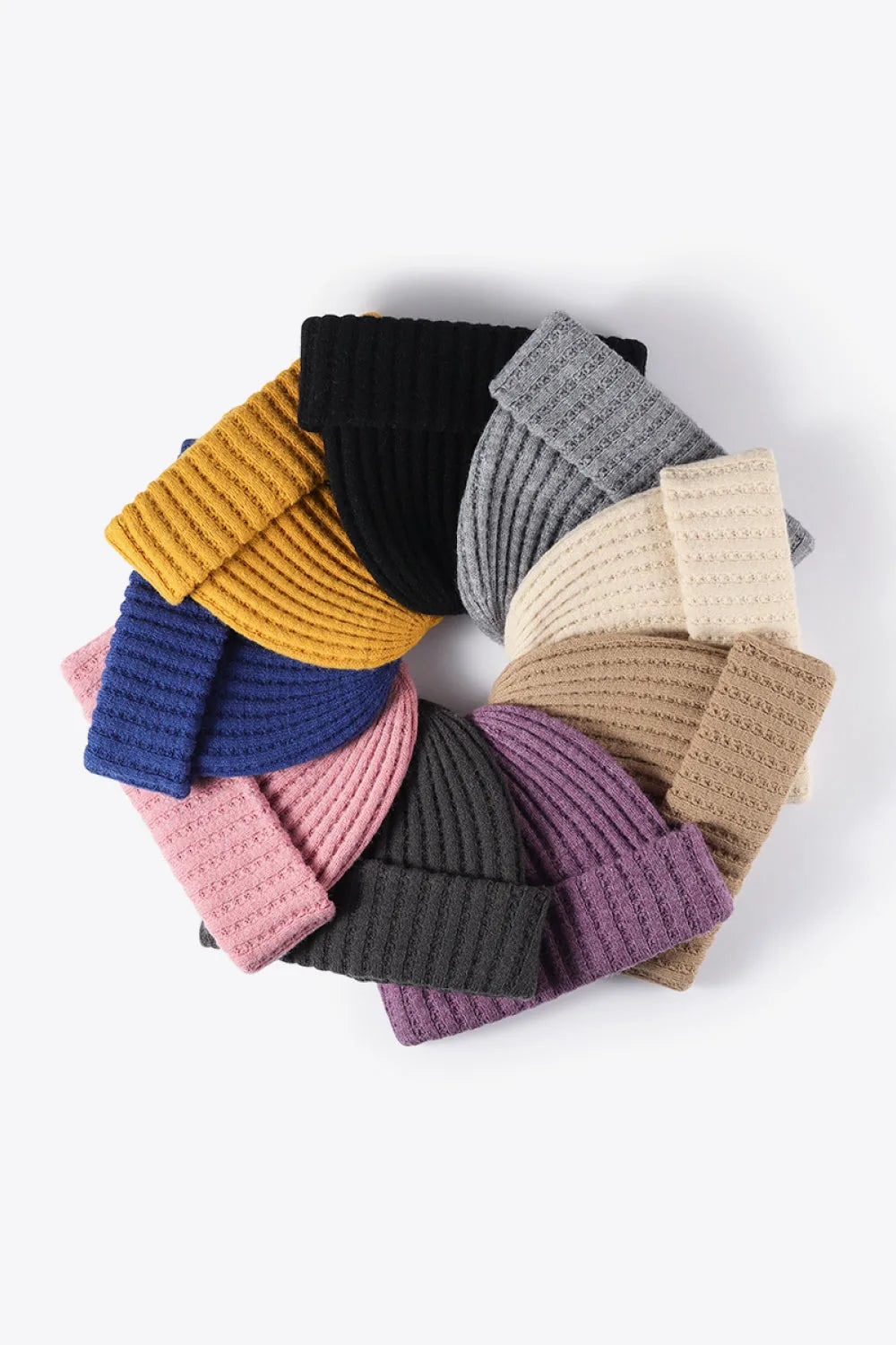 Wide Rib Knit Beanie Hat, 9.5 Inch - image 13