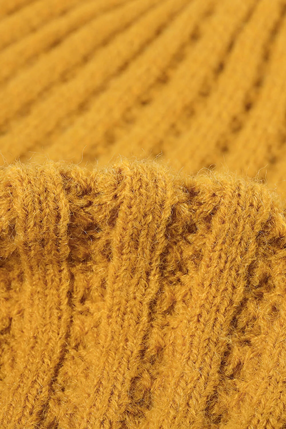 Wide Rib Knit Beanie Hat, 9.5 Inch - image 3