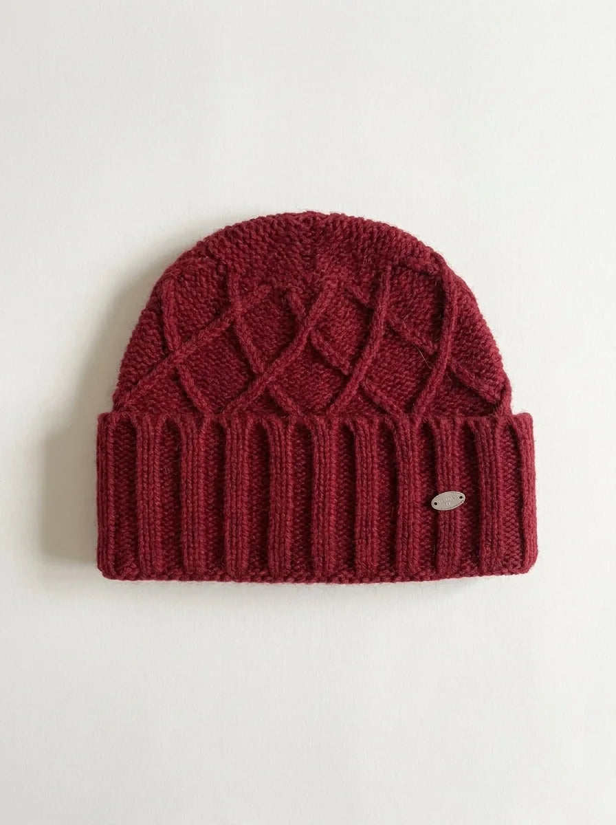 Wool Cuffed Beanie Hat, 10 Inch - image 1